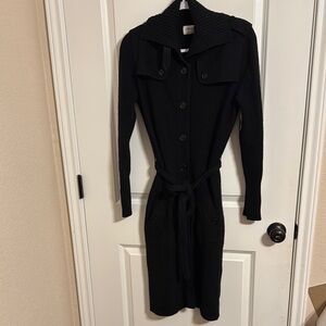 Neiman Marcus Black Long Sleeve Sheath Dress